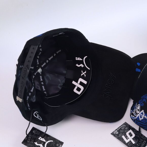 Y2K Dandy Hats x Junior H “Angel Azul” Sad Boy Embroidered Cap - Picture 5 of 6